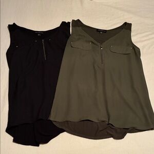 Elegant Black and Olive Blouses